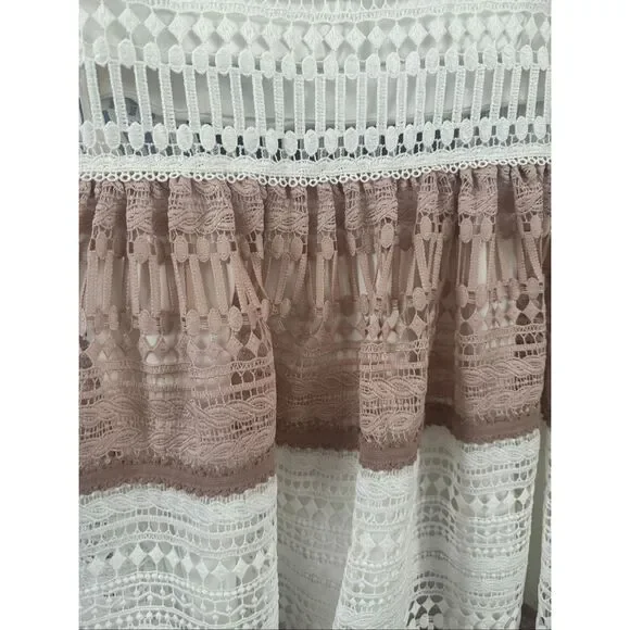 Alexis Melania Dress White Beige Women’s Size M - Picture 9 of 9